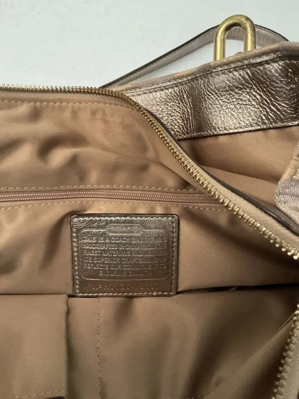 Coach Chelsea Signature Jayden Carryall Gold Patina Bag 18687